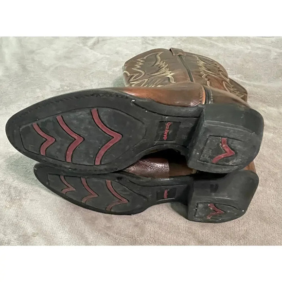 Laredo Mens Pinehurst Western Boot 10 EW Brown Leather Cowboy - Picture 6 of 8